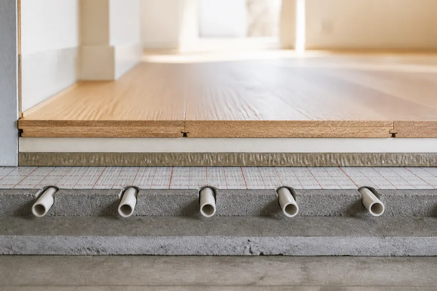 Wood on underfloor heating for a home with underfloor heating in the Netherlands